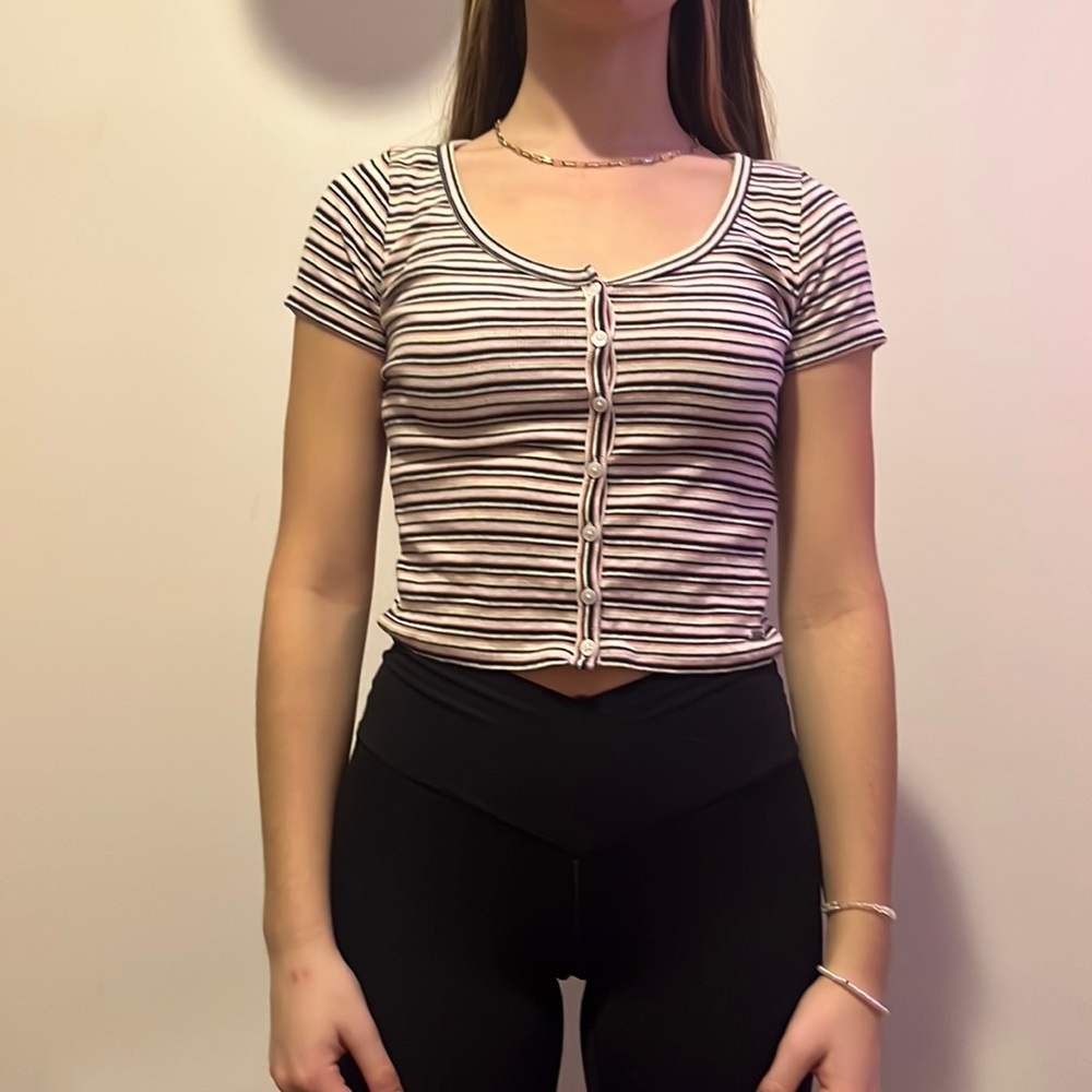 Women’s hollister crop top striped
